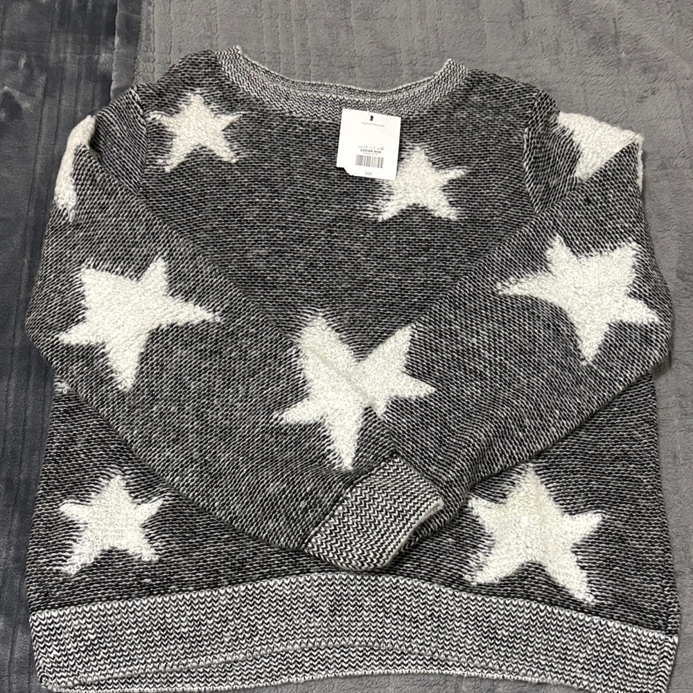 Topshop Black and White Star Sweater